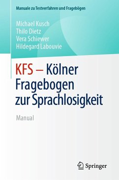 Cover KFS - Kölner Fragebogen zur Sprachlosigkeit (eBook, PDF)