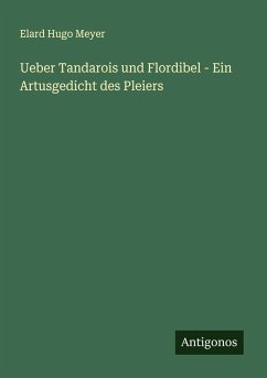 Cover Ueber Tandarois und Flordibel - Ein Artusgedicht des Pleiers