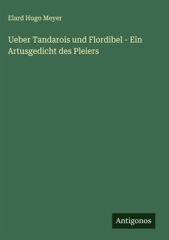 Cover Ueber Tandarois und Flordibel - Ein Artusgedicht des Pleiers
