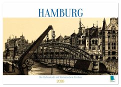 Cover Hamburg: Die Hafenstadt auf historischen Stichen (Wandkalender 2026 DIN A4 quer), CALVENDO Monatskalender