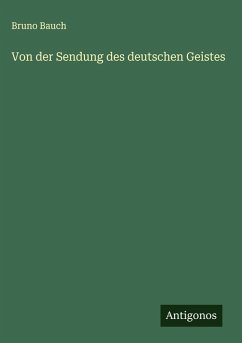 Von der Sendung des deutschen Geistes Cover Von der Sendung des deutschen Geistes