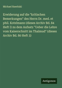 Cover Erwiderung auf die 