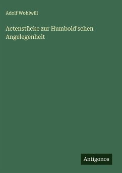 Cover Actenstücke zur Humbold'schen Angelegenheit