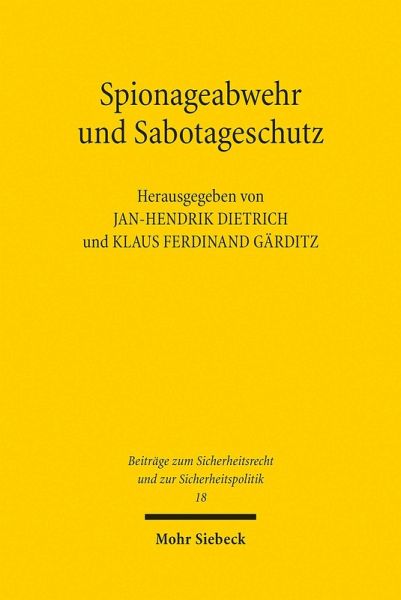 Spionageabwehr und Sabotageschutz (eBook, PDF)
