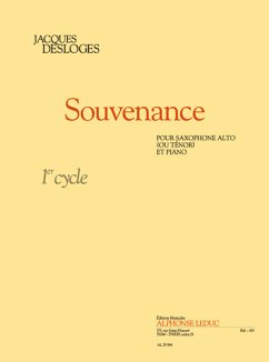 Cover Souvenance vol.1 pour saxophone alto (tenor) et piano