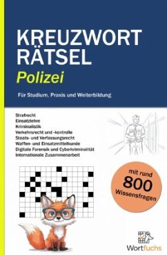 Cover Kreuzworträtsel Polizei - 56 Rätsel mit Lösungen   Fachbegriffe spielerisch lernen
