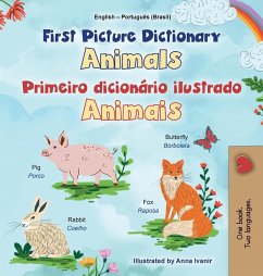 Cover First Picture Dictionary - Animals (English Portuguese Brazilian Bilingual Children's Book)