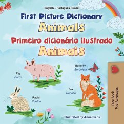 Cover First Picture Dictionary - Animals (English Portuguese Brazilian Bilingual Children's Book)
