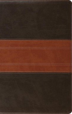 Cover ESV Giant Print Personal Size Bible, Red Letter, Thumb Indexed (Trutone, Forest/Tan, Trail Design)