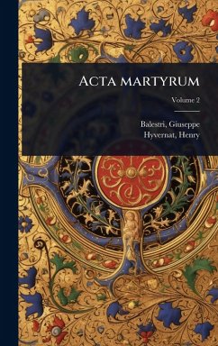 Cover Acta martyrum