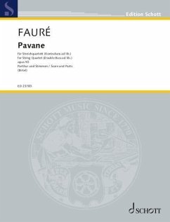 Cover Faure, Arr. Birtel: Pavane Op. 50 for String Quartet (Double Bass AD Libitum) Score and Parts