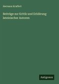 Beiträge zur Kritik und Erklärung lateinischer Autoren