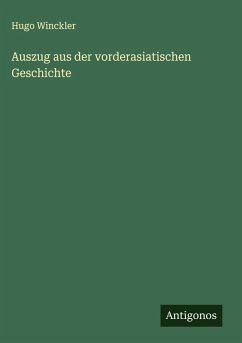 Cover Auszug aus der vorderasiatischen Geschichte
