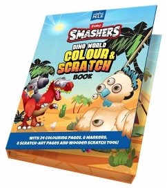 Smashers Dino World Colour and Scratch Book - Five Mile