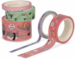 Legami 5 Papier-Klebebänder im Set - Tape by Tape - Cute Kitty