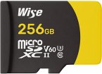 Wise microSDXC UHS-II V60 256GB R:290MBs / W:150MBs WI-MSD-S256