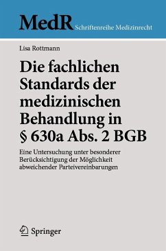 Cover Die fachlichen Standards der medizinischen Behandlung in § 630a Abs. 2 BGB (eBook, PDF)