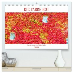 Cover DIE FARBE ROT (hochwertiger Premium Wandkalender 2026 DIN A2 quer), Kunstdruck in Hochglanz