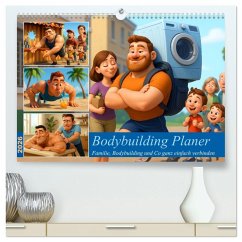 Bodybuilding Planer (hochwertiger Premium Wandkalender 2026 DIN A2 quer), Kunstdruck in Hochglanz