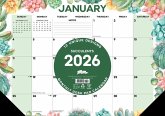 Succulents 2026 17 X 12 Small Monthly Deskpad Succulents 2026 17 X 12 Small Monthly Deskpad