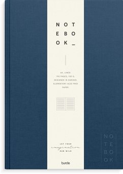 Burde Notizbuch Textil dunkelblau liniert A4