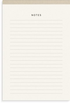 Burde Notizblock Textil beige A5