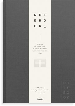 Burde Notizbuch Textil dunkelgrau liniert A4