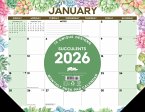 Succulents 2026 22 X 17 Large Monthly Deskpad