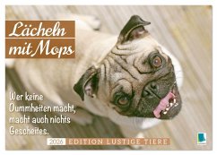 Lächeln mit Mops (Tischkalender 2026 DIN A5 quer), CALVENDO Monatskalender Lächeln mit Mops (Tischkalender 2026 DIN A5 quer), CALVENDO Monatskalender