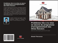 Problèmes liés à la mise en ¿uvre du programme d'enregistrement des titres fonciers - Thevarasa, Dinesh
