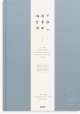 Burde Notizbuch Textil hellblau liniert A4