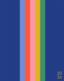 Bold Stripe 2026 7.5 X 9.5 Booklet Monthly Planner