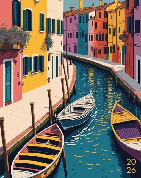 Colorful Canal 2026 7.5 X 9.5 Booklet Monthly Planner Colorful Canal 2026 7.5 X 9.5 Booklet Monthly Planner