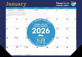 Punny Art of David Olenick 2026 17 X 12 Small Monthly Deskpad