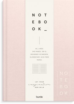 Cover Burde Notizbuch Textil pink liniert A5