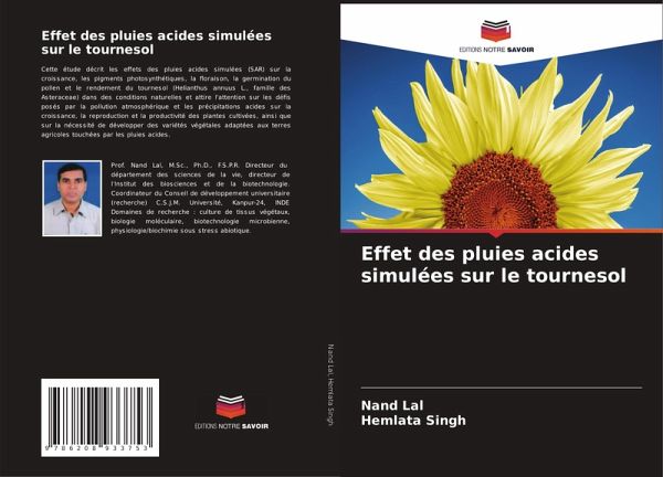 Effet des pluies acides simulées sur le tournesol Effet des pluies acides simulées sur le tournesol