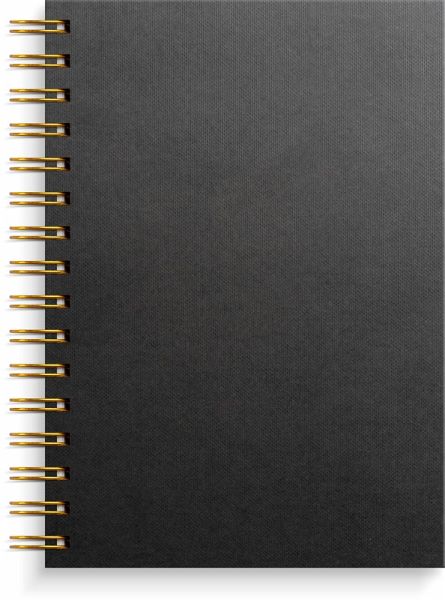 Burde Notizbuch A5 schwarz/gold Burde Notizbuch A5 schwarz/gold