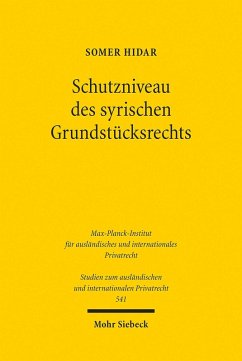Schutzniveau des syrischen Grundstücksrechts (eBook, PDF) - Hidar, Somer