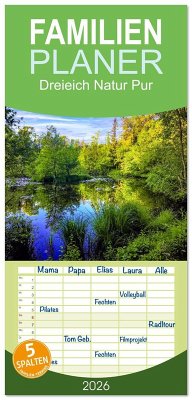 Cover Familienplaner 2026 - Dreieich Natur Pur mit 5 Spalten (Wandkalender, 21 x 45 cm) CALVENDO