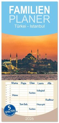 Cover Familienplaner 2026 - Türkei - Istanbul mit 5 Spalten (Wandkalender, 21 x 45 cm) CALVENDO