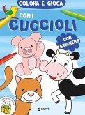 Colora e gioca con i cuccioli. Con adesivi