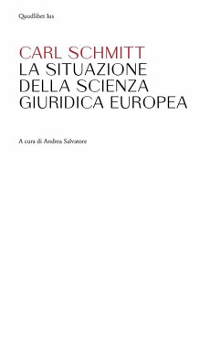 Cover La situazione della scienza giuridica europea