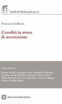 Cover L' eredità in attesa di accettazione