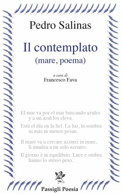 Cover Il contemplato (mare, poema). Testo spagnolo a fronte