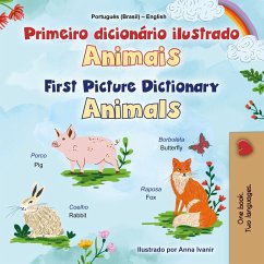 Cover First Picture Dictionary - Animals (Portuguese Brazilian English Bilingual Children's Book)