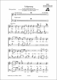 Cover Johann Sebastian Bach Lobgesang (Fallt mit danken) Gemischter Chor und Orgel Chorpartitur