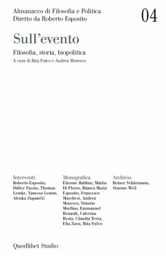 Cover Sull'evento. Filosofia, storia, biopolitica