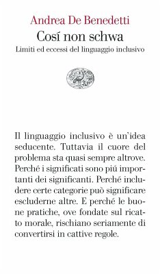 Cover Così non schwa. Limiti ed eccessi del linguaggio inclusivo