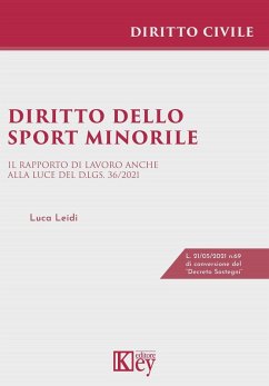 Cover Diritto dello sport minorile. Il rapporto di lavoro anche alla luce del D.Lgs. 36/2021