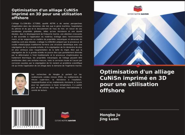 Optimisation d'un alliage CuNiSn imprimé en 3D pour une utilisation offshore Optimisation d'un alliage CuNiSn imprimé en 3D pour une utilisation offshore